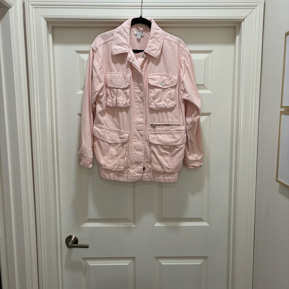 Topshop Light Pink Utility Jacket